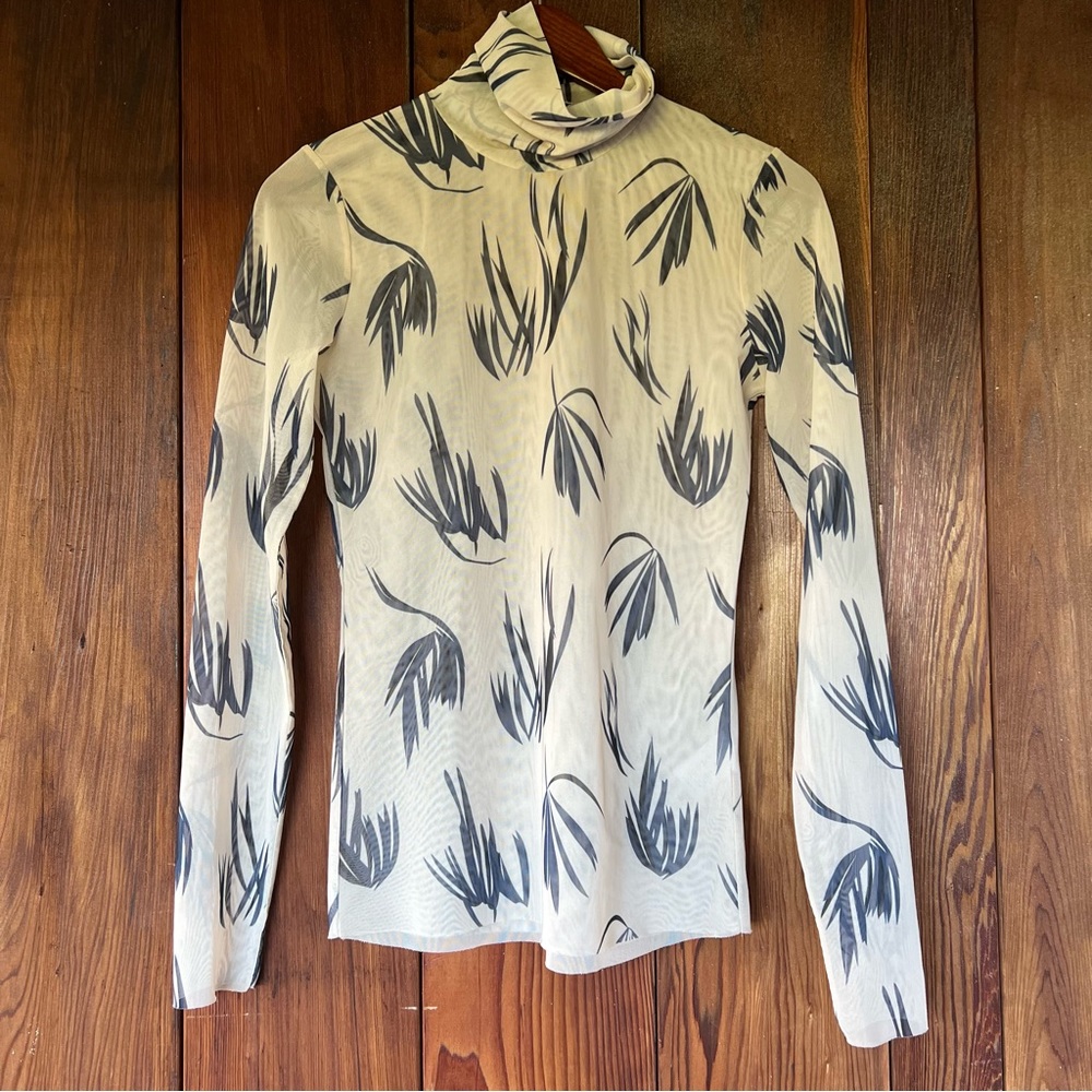 JUST mesh turtleneck